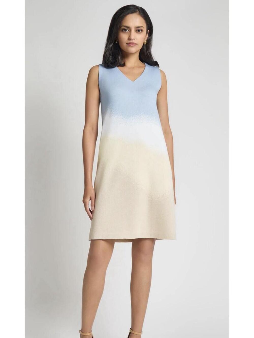 Misook Landscape Pattern Soft Knit Dress Size L New With Tags
